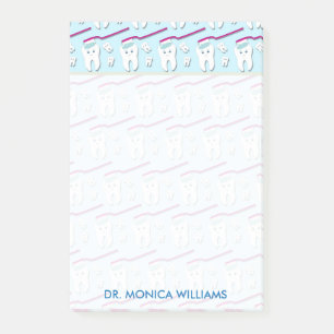 Jouw tekst   Cute Teeth & Toothbrushes Post-it® Notes