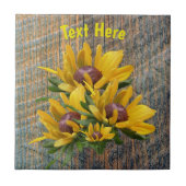 Jouw tekst Daisy Flower Personalized Tegeltje (Voorkant)