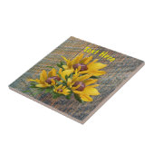 Jouw tekst Daisy Flower Personalized Tegeltje (Zijkant)