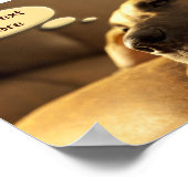 Jouw tekst Dane Puppy Poster (Hoek)