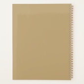 Jouw tekst, Diamanten Hart, Gouden Monogram, Naam Planner (Achterkant)