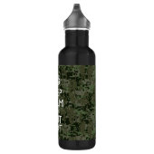Jouw tekst Digital Camouflage Camo Keep Calm Waterfles (Rechts)