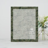 Jouw tekst Digital Camouflage Olive Green Keep Cal (Staand voorkant)