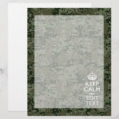 Jouw tekst Digital Camouflage Olive Green Keep Cal (Voorkant / Achterkant)