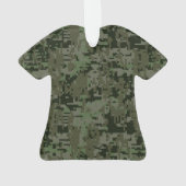 Jouw tekst Digital Camouflage Olive Green Keep Cal Ornament (achterkant)