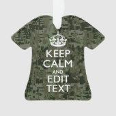 Jouw tekst Digital Camouflage Olive Green Keep Cal Ornament (voorkant)