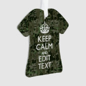 Jouw tekst Digital Camouflage Olive Green Keep Cal Ornament (voorkant)