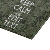 Jouw tekst Digital Camouflage Olive Green Keep Cal Snijplank (Hoek)