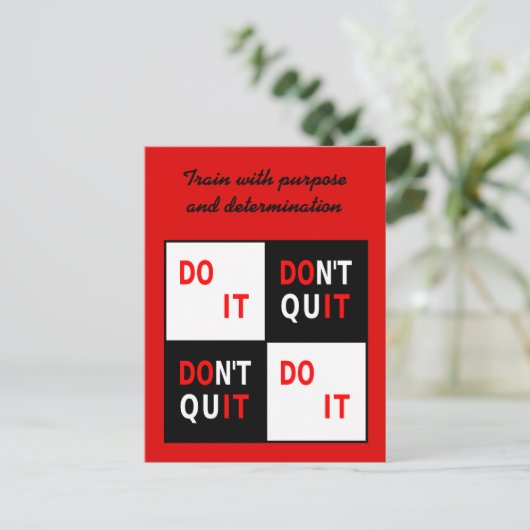 Jouw tekst doe het niet motivatie briefkaart (Staand voorkant)