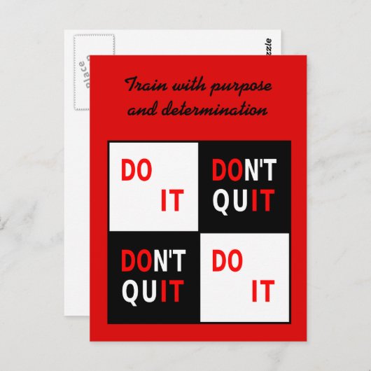 Jouw tekst doe het niet motivatie briefkaart (Voorkant / Achterkant)