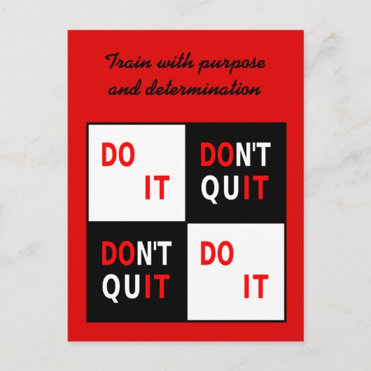 Jouw tekst doe het niet motivatie briefkaart (Voorkant)