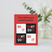 Jouw tekst doet het motivatie Briefkaart niet stop (Staand voorkant)