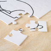 Jouw tekst-, Duck- en Bunny Rabbit-tekenpuzzels Legpuzzel (Zijkant)