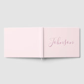 Jouw tekst | Elegant Script & Zacht Blush Roze Gastenboek (Volledig)