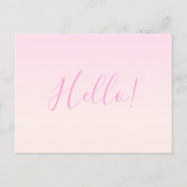Jouw tekst | Elegant Script & Zachte Blush Roze Om Briefkaart