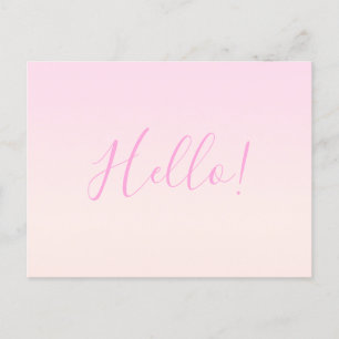 Jouw tekst   Elegant Script & Zachte Blush Roze Om Briefkaart