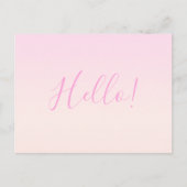 Jouw tekst | Elegant Script & Zachte Blush Roze Om Briefkaart (Voorkant)
