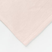 Jouw tekst | Elegant Script & Zachte Blush Roze Om Fleece Deken (Hoek)