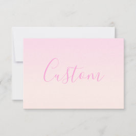 Jouw tekst | Elegant Script & Zachte Blush Roze Om Notitiekaartje