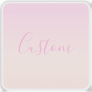 Jouw tekst   Elegant Script & Zachte Blush Roze Om Sticker