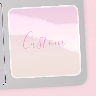 Jouw tekst   Elegant Script & Zachte Blush Roze Om Sticker