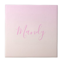 Jouw tekst | Elegant Script & Zachte Blush Roze Om