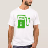 Jouw tekst elektrische autoladingsstation t-shirt (Voorkant)