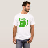 Jouw tekst elektrische autoladingsstation t-shirt (Voorkant volledig)