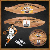 Jouw tekst en 2 Foto Basketball Coach en spelers Basketbal