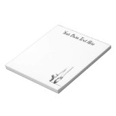 Jouw tekst- en danseres-Logo op balletdeksels Notitieblok (Linkerzijde)