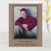 Jouw tekst en foto gepersonaliseerde Wenskaarten Kaart (Gele Bloem)