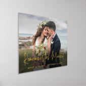 Jouw tekst en fotobruiloft Onthoud dit moment Folie Afdrukken (Laagn)