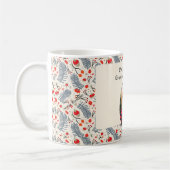 Jouw tekst- en fotokerstmok met patroon.v.2 koffiemok (Links)