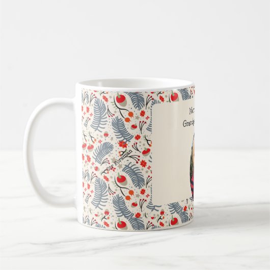 Jouw tekst- en fotokerstmok met patroon.v.2 koffiemok (Links)