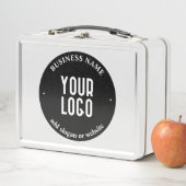 Jouw tekst en geüploade Logo | Bewerkbaar zwart-wi (In situ)