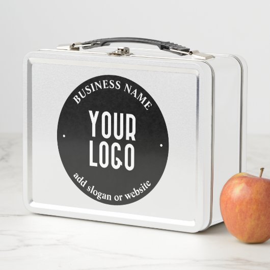 Jouw tekst en geüploade Logo | Bewerkbaar zwart-wi (In situ)