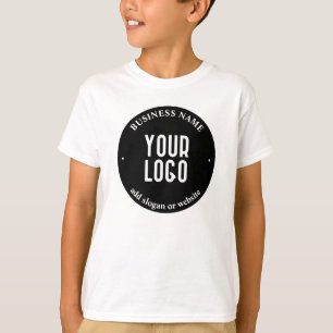 Jouw tekst en geüploade Logo Bewerkbaar zwart-wi T-shirt