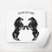 Jouw tekst en kleur van de Muismat van zwarte paar (Met muis)