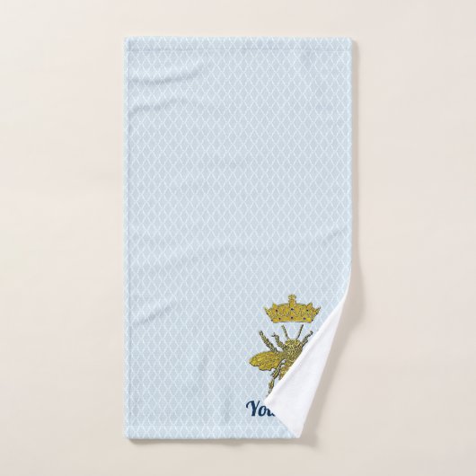 Jouw tekst en kleur van goudbijen bad handdoek (Handdoek)