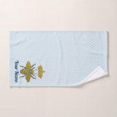 Jouw tekst en kleur van goudbijen bad handdoek (Handdoek)