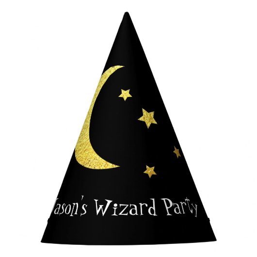 Jouw tekst en kleur van wizard Party Feesthoedjes (Voorkant)