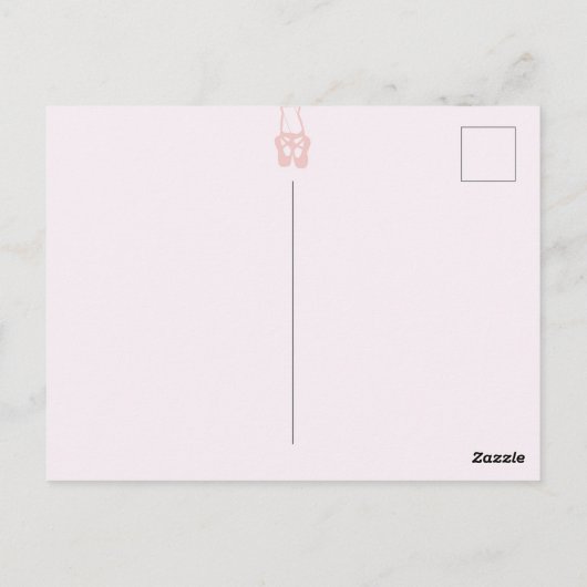 Jouw tekst- en kleurenblush-balletdanser in Tutu Briefkaart (Achterkant)