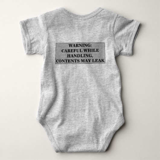 jouw tekst- en kleurengevaarlijk symbool Funding Romper (Achterkant)