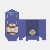 JOUW TEKST en TEAM KLEUREN op Baseball Goodie Tass Bedankdoosjes (Uitgevouwen)