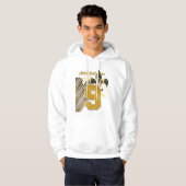 Jouw tekst, fleur de lis aanpassen hoodie (Voorkant volledig)