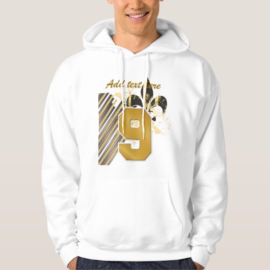 Jouw tekst, fleur de lis aanpassen hoodie (Voorkant)