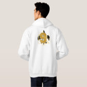 Jouw tekst, fleur de lis aanpassen hoodie (Achterkant volledig)