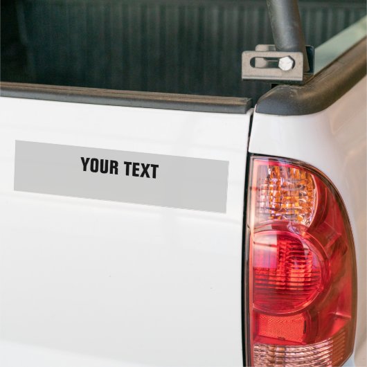 Jouw tekst "Folio Bold CONDENSED" op grijs Bumpersticker (Op Truck)