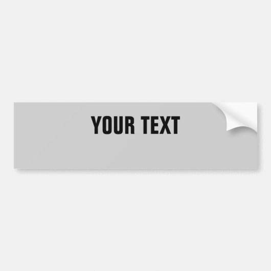 Jouw tekst "Folio Bold CONDENSED" op grijs Bumpersticker (Voorkant)