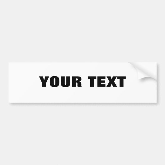 jouw tekst "Folio Extra Bold" Bumpersticker (Voorkant)